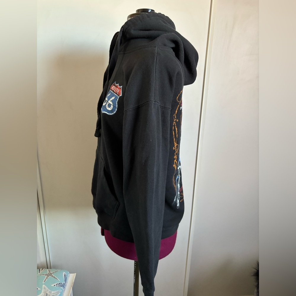 Black Route 66 hoodie with graphic on back, Size M in Men’s - Picture 3 of 4